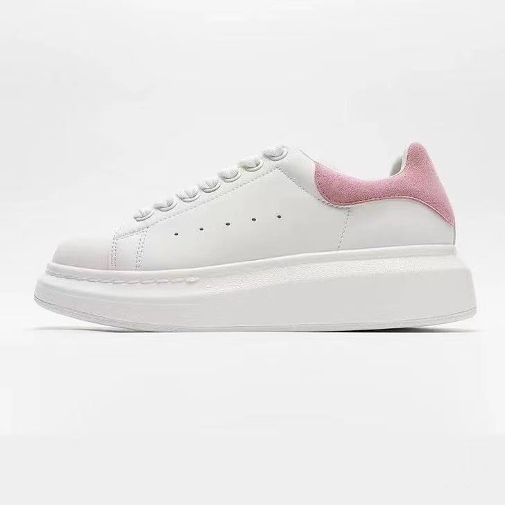 Nagata Mai Kqueen White Shoes High Version Increased Thick Sole Black Velvet Tail Platform Shoes Classic Casual - Image 4